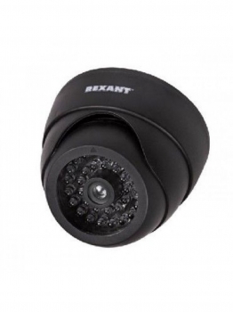 Муляж камеры внутренней, купольная с вращающимся объективом (черная)  REXANT (45-0230)